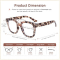 Madison Avenue Blue Light Blocking Glasses Oversized Fashion Blue Light Glasses for Women anti Eyestrain & UV Protection Computer Eyeglasses (Grey