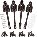 Sun Shade Parts Bungee Kit and End Cap,Weather Resistance,For Coolaroo Exterior Roller Shade,Outdoor Blinds,Roller Shades (Bungee Kit-2 Sets, Brown)
