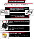 RULLINE Universal 350Ml Oil Catch Can Tank 0046 Aluminum Polish Baffled Reservoir Black Upgraded Braided Hose