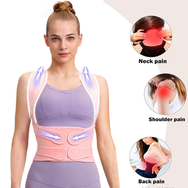 Posture Corrector for Women,Adjustable Full Back Brace and Shoulder Straightener,For Back Pain Relief,Hunchback Correction,Scoliosis,Thoracic