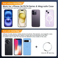 Vacuum Magnetic Phone Holder, Foldable & Retractable Magnetic Suction Cup Phone Mount, Double-Sided Magnetic Phone Stand for