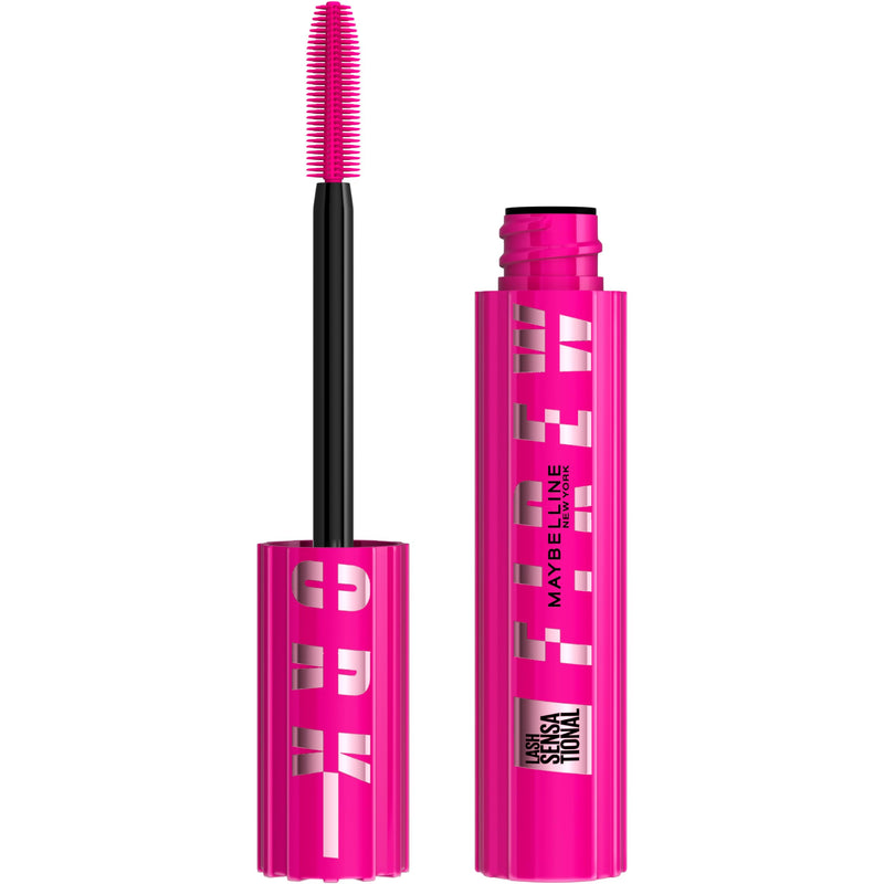 Maybelline Lash Sensational Firework Washable Mascara, Lengthening & Volumizing Mascara for up to 24HR Wear, Blackest Black, 1 Count