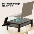 Zimilar Monitor Stand Riser with Metal Mesh Drawer, Height Adjustable with Phone Holder for Computer, Laptop, Printer, Notebook, Computer Monitor