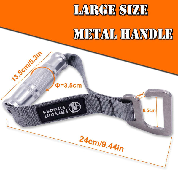 J Bryant Fitness Resistance Band Exercises Handles Heavy Duty Metal Gym Handles Stainless Steel Large Size Hook for Wide Pull up Resistance Band