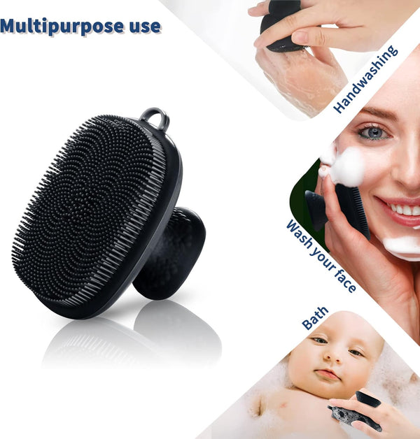 VWMYQ Face Scrubber, Pore Scrubber Silicone Face Scrubber for Men,Silicone Face Wash Brush Manual Waterproof Cleansing Skin Care Face Brushes for