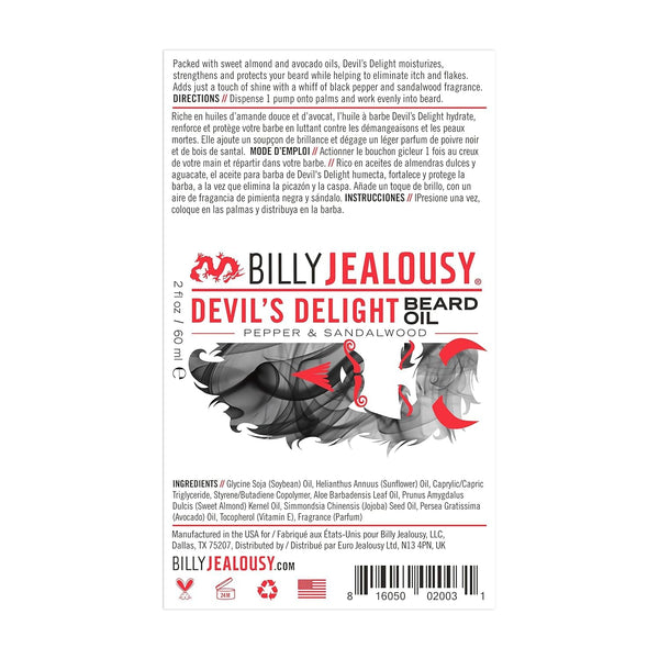 Billy Jealousy Beard Oil for Men, Lightweight, Low Shine, and Hydrating Beard Moisturizer for Softer Hair, Helps Prevent Itching and Flakes Vanilla