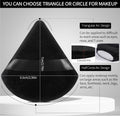 Pimoys 6 Pcs Powder Puff Face Soft Triangle Makeup Puff Velour Makeup Sponge Beauty Blender Mother'S Day Gifts for Loose Powder (Black)