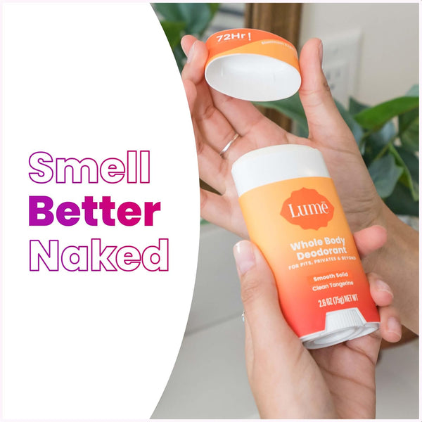 Lume Whole Body Deodorant and Soap - 2.6 Ounce Smooth Solid Stick with 72 Hour Odor Control and 5 Ounce Triple Milled Soap - Aluminum Free, Baking