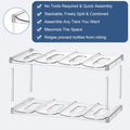 LARGER Compartment - 3 Tier Stackable Water Bottle Organizer Holder - for Stanley 40Oz & Others' Large Tumbler - Clear Wine Rack, 12 Cup Bottle
