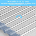 Seropy Roll up Dish Drying Rack, over the Sink Dish Drying Rack Kitchen Rolling Dish Drainer, Foldable Sink Rack Mat Stainless Steel Wire Dish