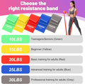 Resistance Bands, 5 Pcs Exercise Bands Elastic Stretch Bands for Fitness Yoga Pilates Stretching Strength Training, Workout Bands for Women and
