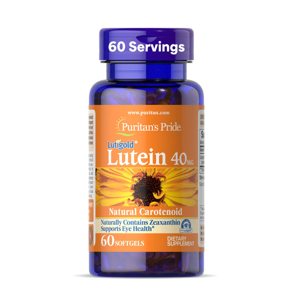 Puritan'S Lutigold Lutein 40Mg Zeaxanthin 1600 Mcg 60 Softgels Free USA Shipping