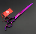 Purple Dragon 8.0 Inch Professional Pet Grooming Scissors,Dog Straight Shear, Thinning/Blending Scissor & 2 PCS Curved Shear with Bag (Purple)