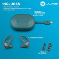 Jlab Go Sport+ Wireless Workout Earbuds Featuring C3 Clear Calling, Secure Earhook Sport Design, 35+ Hour Bluetooth Playtime, and 3 EQ Sound