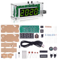 Mioyoow TJ-56-428 4-Digit Digital DIY Clock Kits with Acrylic Shell, DIY Alarm Clock Soldering Practice Kit for Students and Diyers, DIY