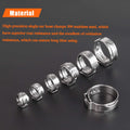 40 Pieces 15.3-18.5Mm 304 Stainless Steel Single Ear Hose Clamps