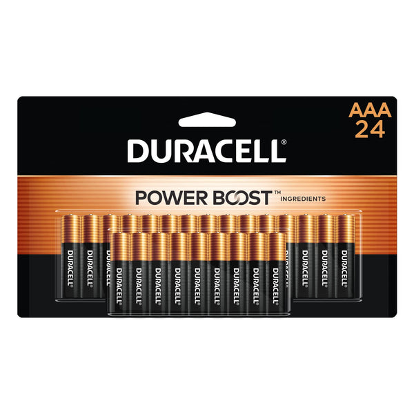 Duracell Coppertop AAA Batteries with Power Boost Ingredients, 24 Count Pack Triple a Battery with Long-Lasting Power, Alkaline AAA Battery for