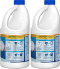 Clorox Splash-Less Bleach, Regular, 2 Pack of 55 Fl Oz Each/ 110 Ounces Total