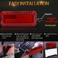 RV Tail Lights, 57 LED RV Camper Trailer Tail Lights with Running/Turn Signal/Brake/Stop License Plate Light Surface Mount RV Led Tail Lights