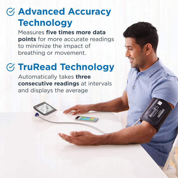 OMRON Platinum Blood Pressure Monitor, Upper Arm Cuff, Digital Bluetooth Blood Pressure Machine, Stores up to 200 Readings for Two Users (100