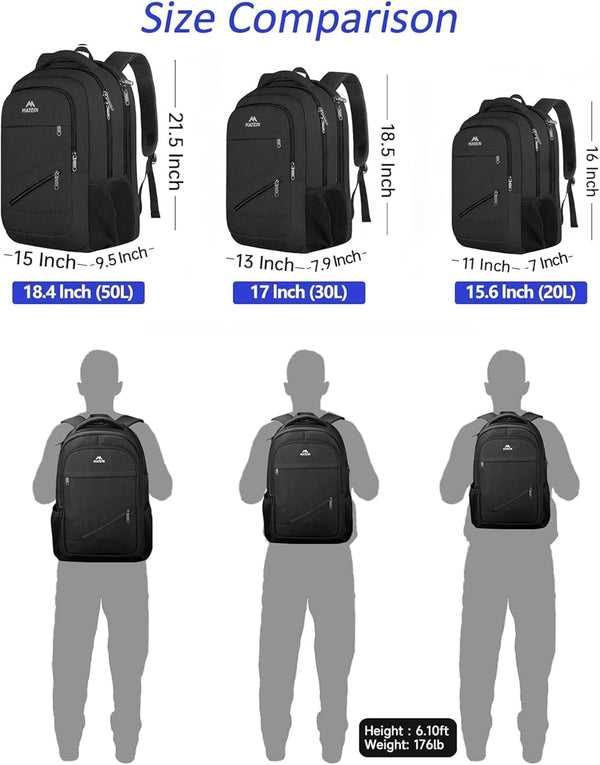 MATEIN 15.6 Inch Backpack for Men Women, Professional Business Laptop Backpack with Multiple Organization Pockets, Water Resistant Casual Daypack