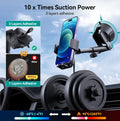 Car Phone Holder Mount, [Military-Grade Suction & Super Sturdy Base] 3 in 1 Universal Phone Mount for Car Dashboard Windshield Air Vent Car Mount