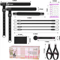 Pilates Bar Kit with Resistance Bands,Pilates Bar with Stackable Bands Workout Equipment for Legs,Hip,Waist and Arm,Exercise Fitness Equipment for