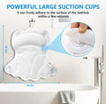 REEZEIVI Bath Pillows for Tub,Bath Pillow with 6 Non-Slip Suction Cups,Soft 4D Mesh Fabric,Bathtub Pillows for Tub Neck and Back Support,Extra