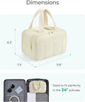 BAGSMART Travel Toiletry Bag, Puffy Large Toiletry Bag for Women, Lightweight Cosmetic Makeup Bag Organizer with Handle for Traveling,