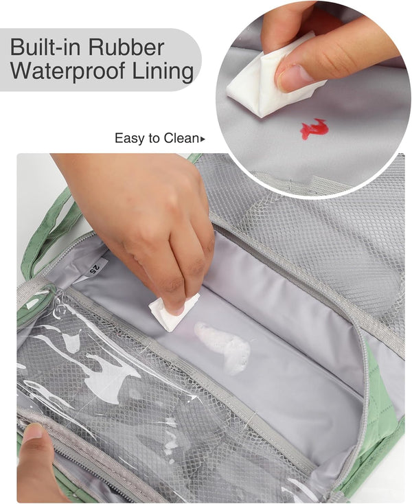 Relavel Travel Hanging Toiletry Bag for Men Women Travel Kit Shaving Bag Waterproof Large Makeup Bag Wash Bag Makeup Organizer Cosmetic Case for