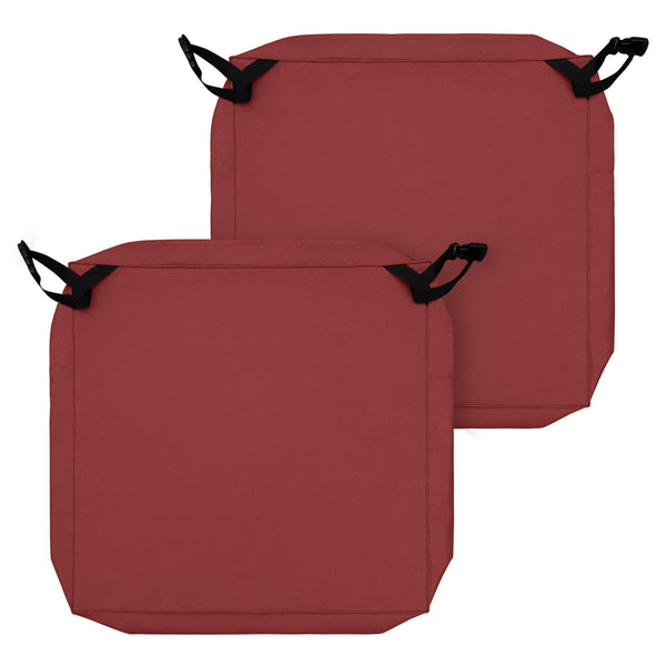 Easy-Going Waterproof Patio Seat Cushion Covers 22X20X4 Inch 2 Pack Replacement Non-Slip Outdoor Cushion Slipcover with Zipper and Adjustable