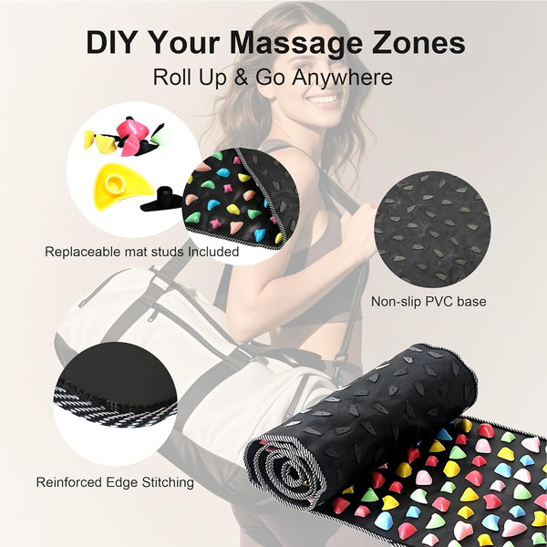 Acupressure Massage Mat for Feet, Reflexology Pressure Point Mat, Foot Massager