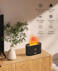 Flame Air Diffuser Humidifier,Upgraded Scent Diffuser for Essential Oils,Ultrasonic Aromatherapy,Fire Mist Humidi with 2 Brightness,Auto-Off