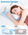 Cool Cervical Neck Pillow for Pain Relief, Ergonomic Contour Side Sleeper Pillow for Adults, Orthopedic Memory Foam Back Stomach Sleepers, 2 in 1