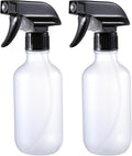 Small Water Spray Bottle for Hair, Frosted Clear Plastic Small Squirt Bottle with Adjustable Mist/Stream, Refillable Empty Mister Spray Bottles