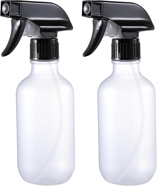 Small Water Spray Bottle for Hair, Frosted Clear Plastic Small Squirt Bottle with Adjustable Mist/Stream, Refillable Empty Mister Spray Bottles