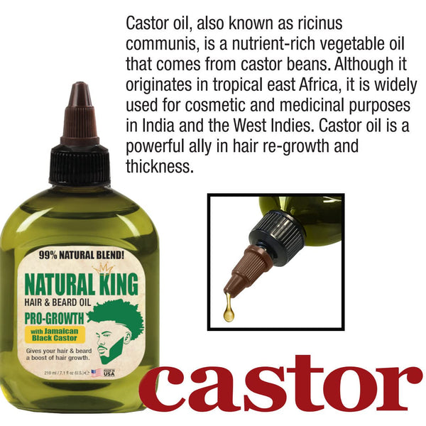 SFC Natural King Pro-Growth Hair & Beard Oil with Jamaican Black Castor Oil 7.1 Oz.