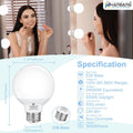 Hansang Vanity Light Bulb 5000K Daylight 8 Pack G25 LED Globe Light Bulb for Bathroom Vanity Mirror Decorative,E26 Medium Base, 5W 60W
