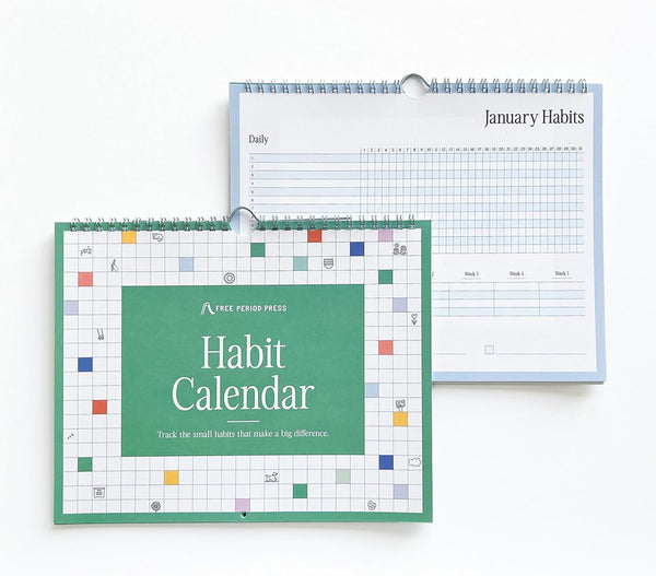 Habit Tracker Calendar & to Do List Planner, Spiral Bound Habit Tracker with Writable Goals, 12 Months Undated, 8"X10â