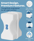 Everlasting Comfort Memory Foam Leg & Knee Pillow for Side Sleepers - FSA/HSA Eligible Sciatica Pain Relief Leg Pillow for Side Sleeping -