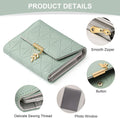 Bifold Wallet Women Leather RFID Blocking Card Holder Compact Wallet Zipper Coin Pocket with ID Window