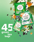 Lovare Black and Green Tea Bags Variety Pack - Made in Ukraine Tea Sampler - Individually Wrapped 90 Assorted Tea Bags - Gift Box for Tea Lovers