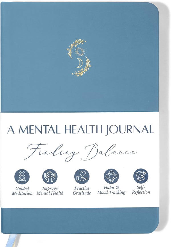 FINDING BALANCE Mental Health Journal â 6-Month Daily Journal with Prompts for Mindfulness, Self-Care & Healing â Anxiety & Depression Relief â