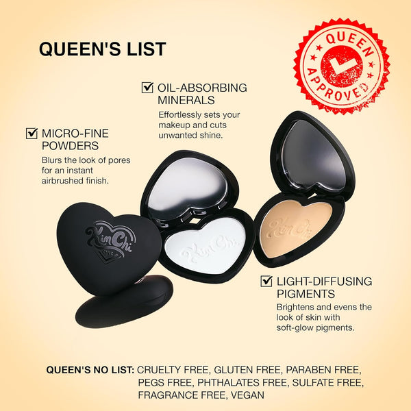 Kimchi Chic Almost Catfished Micro Pressed Powder - Brightening under Eye Setting Powder, Reduces Dark Circles, No Flashback, That White Powder