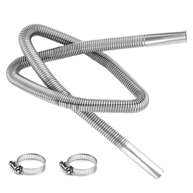 59In Diesel Heater Exhaust Pipe, 1" Inner Diameter Flexible Exhaust Tubing Stainless Steel Parking Air Heater Exhaust Ho