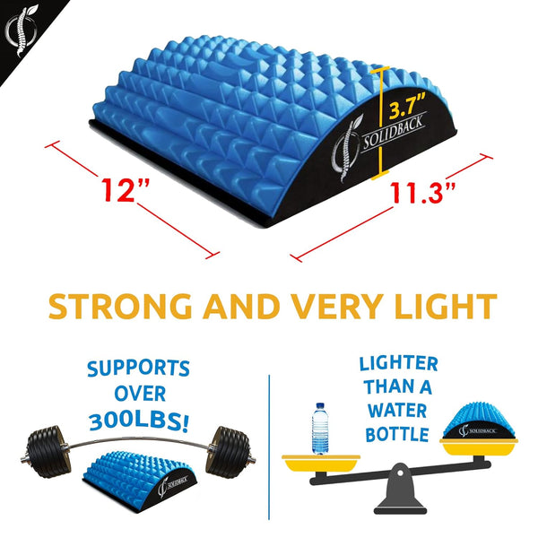 SOLIDBACK | Lower Back Pain Relief Treatment Stretcher | Chronic Lumbar Support | Herniated Disc | Sciatica Nerve | Spinal Stenosis | Posture