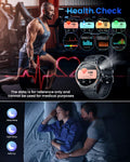 Smartwatch Men Fitness Tracker Watch: Smart Watches 1.53" round Touchscreen 3ATM Waterproof LED Flashlight Bluetooth Call Heart Rate Blood