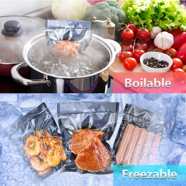 CANLENPK 2.7Ã4 Inch/7X10Cm Mini Vacuum Sealer Bags,Small Precut Food Storage Bag,Seal Meal Snack Fruit Nut,Boil Steam Heat Freeze,Commercial Grade