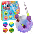 Baff Bombz Magic Brush, 4 x Bath Bombs, Magically Paint Your Bath Water, Creative Bath Toy for Children, Birthday Gifts for Boys & Girls, Pocket