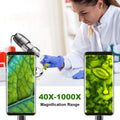 USB Microscope Camera 40X to 1000X, Cainda Digital Microscope with Metal Stand & Carrying Case, Compatible with Android Windows Linux Mac,